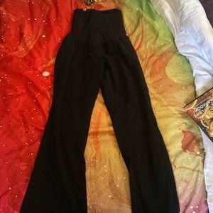 Like new black maternity dress pants in thin material with full belly coverage